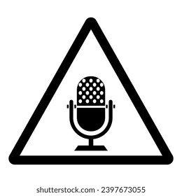 Microphone Symbol Sign,Vector Illustration, Isolate On White Background Label. EPS10