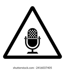 Microphone Symbol Sign,Vector Illustration, Isolate On White Background Label. EPS10