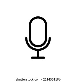 Microphone symbol suitable for web site design, logo, app, UI, UX. Microphone - recording studio symbol. Record icon.