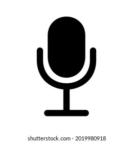 Mikrofon-Symbol in Ihrer Website Design, Logo, App, Benutzeroberfläche. Glyphe. Sprachvektorsymbol. Aufnahme. Mikrofon - Tonstudio-Symbol. Retro-Mike im einfachen Stil