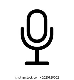 Mikrofon-Symbol in Ihrer Website Design, Logo, App, Benutzeroberfläche. Sprachvektorsymbol. Aufnahme. Mikrofon - Tonstudio-Symbol. Retro-Mike im einfachen Stil