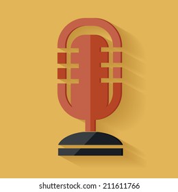 Microphone symbol,clean vector