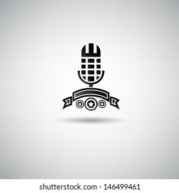 Microphone symbol,vector