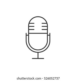 Microphone thin line icon