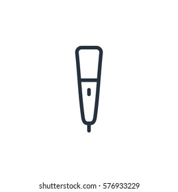 microphone thin line icon set on white background, audio, music, flat, minimalistic