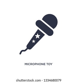microphone toy icon. Simple element illustration from toys concept. microphone toy editable symbol design on white background. Can be use for web and mobile.