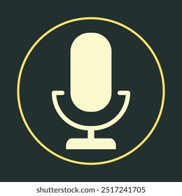 Microphone trendy icon simple abstract vector illustration colorful artwork lovely design.eps
