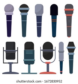 Microphone vector design illustration isolated on white background