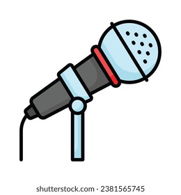 Microphone vector design isolated on white background, ready to use icon