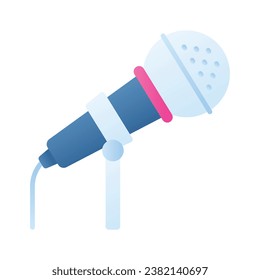 Microphone vector design isolated on white background, ready to use icon