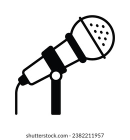 Microphone vector design isolated on white background, ready to use icon