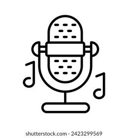 Microphone vector design isolated on white background, ready to use icon