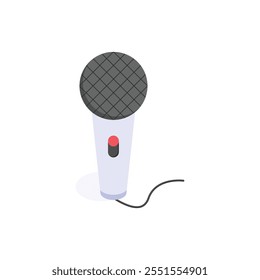 Microphone vector design isolated on white background, ready to use icon