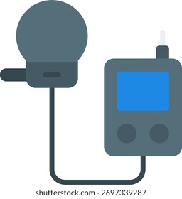 Microphone vector design in modern style, business presentation and public speaking concept, conference communication illustration. Flat Icon