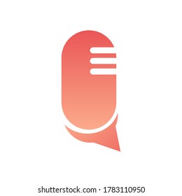 microphone vector design template illustration