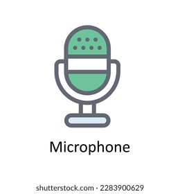 Microphone Vector  Fill outline Icons. Simple stock illustration stock