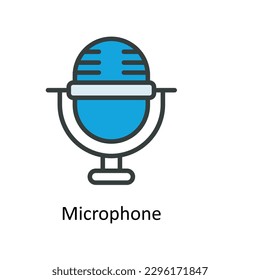 Microphone Vector  Fill outline Icons. Simple stock illustration stock