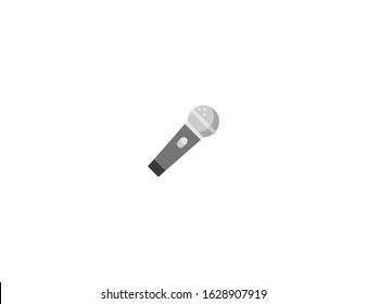 Microphone vector flat icon. Isolated microphone emoji illustration 