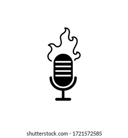 microphone vector graphic design illustration template