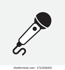 Microphone vector graphic icon illustration