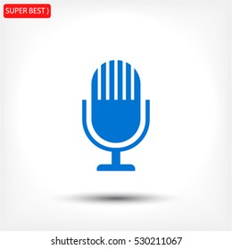  microphone vector icon 10 EPS