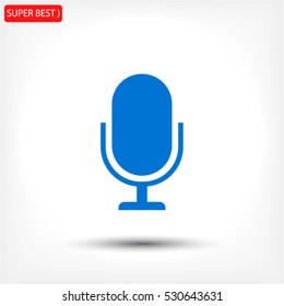  microphone vector icon 10 EPS