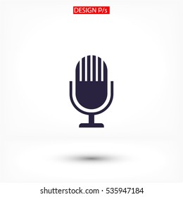  microphone vector icon 10 EPS