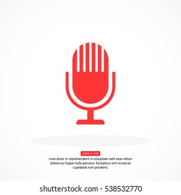 microphone vector icon 10 EPS