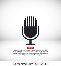  microphone vector icon 10 EPS