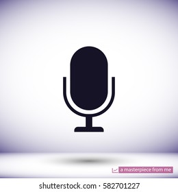  microphone vector icon 10 EPS