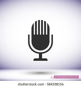  microphone vector icon 10 EPS