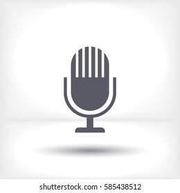  microphone vector icon 10 EPS