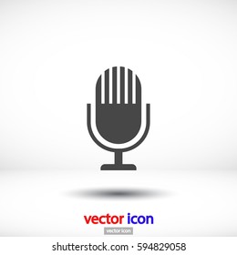  microphone vector icon 10 EPS