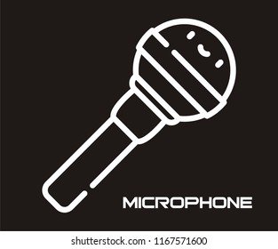 MICROPHONE VECTOR ICON 