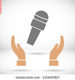 Microphone   vector icon 