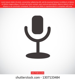 microphone vector icon 