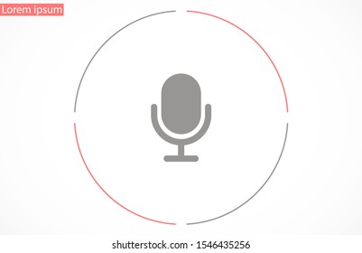 Microphone vector icon. 