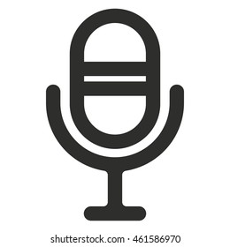 Microphone Vector Icon Black Illustration Isolated Stock Vector 