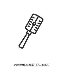 Microphone vector icon. Black illustration isolated on white background for graphic and web design.