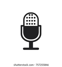 microphone vector icon, broadcast icon