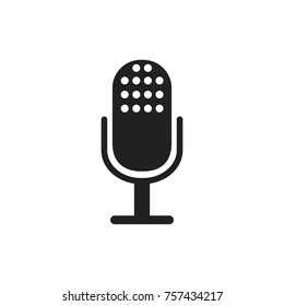 microphone vector icon, broadcast icon