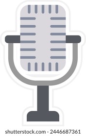 Microphone vector icon. Can be used for printing, mobile and web applications.