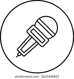 Icono de Vector de micrófono. Se puede utilizar para aplicaciones de impresión, móviles y de Web.