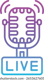 Microphone vector icon. Can be used for printing, mobile and web applications.