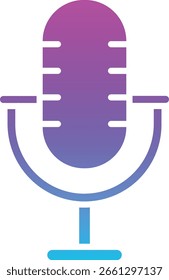 Ícone de vetor de microfone. Pode ser usado para impressão, aplicativos móveis e da Web.