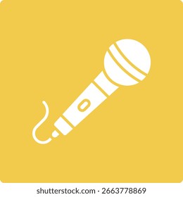 Icono de Vector de micrófono. Se puede utilizar para aplicaciones de impresión, móviles y de Web.