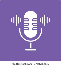 Microphone vector icon. Can be used for printing, mobile and web applications.