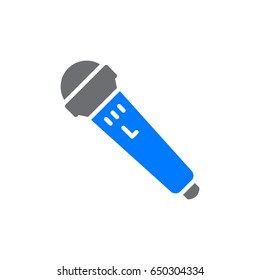 Microphone vector icon, colorful sign