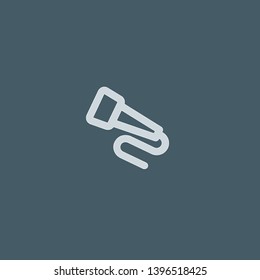 Microphone vector icon. Microphone concept stroke symbol design. Thin graphic elements vector illustration, outline pattern for your web site design, logo, UI. EPS 10.