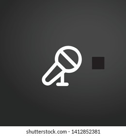 Microphone vector icon. Microphone concept stroke symbol design. Thin graphic elements vector illustration, outline pattern for your web site design, logo, UI. EPS 10.
